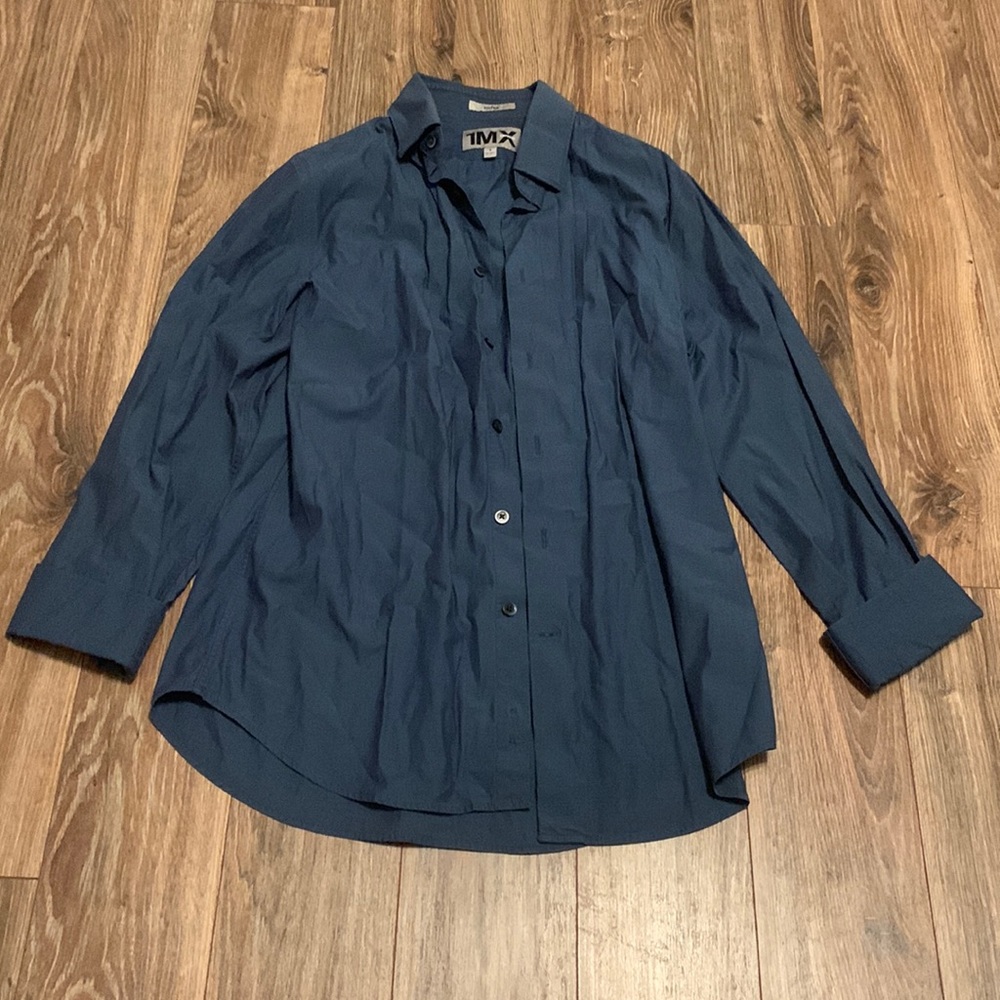 Express fitted Blue button down